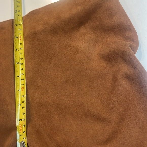 Faux Suede Pencil Dress Leggings Pants Pull On Size Large Chocolate Brown NYCC L - Picture 5 of 14